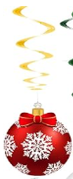 $15 2D Bulb and Swirl Decoration