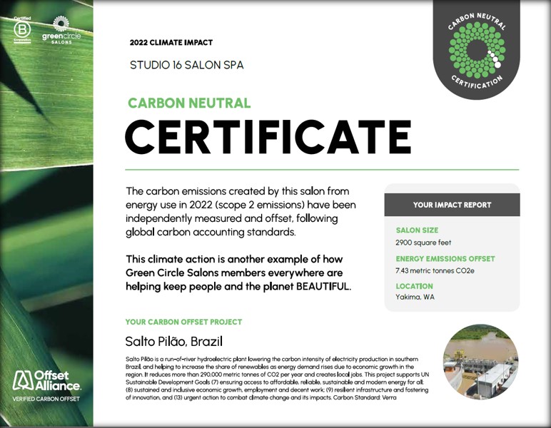 2022 Carbon Neutral Certification - Studio 16 2022 Carbon Neutral Certification - Studio 16