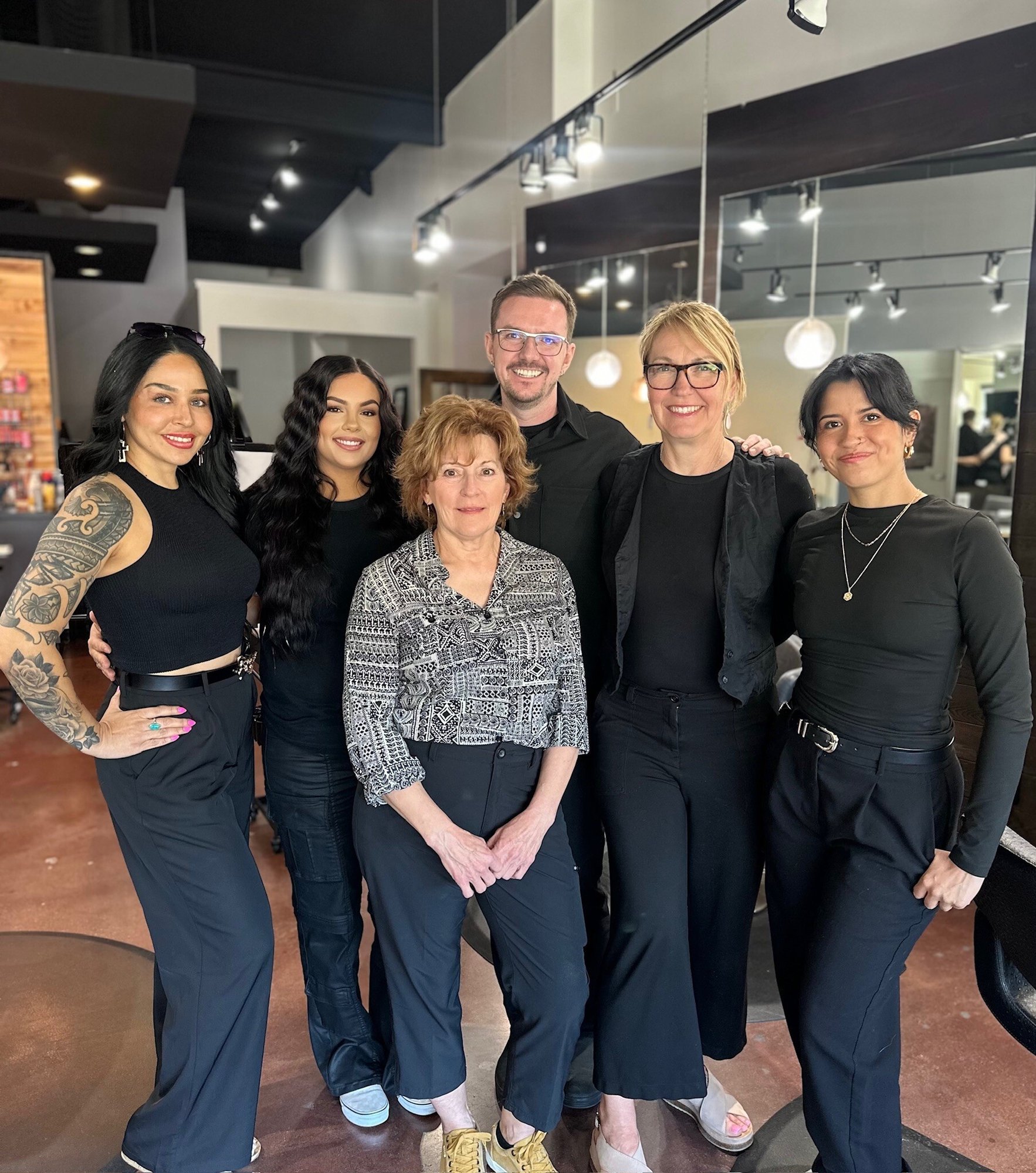 2025 02 Team Photo with AVEDA Trainer