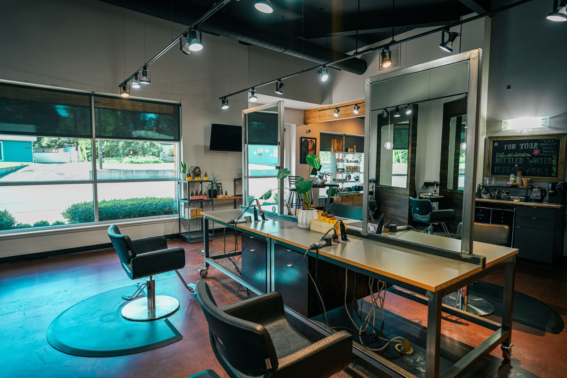 Styling station at Studio 16 Salon & Spa